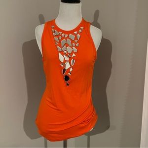 Robbi and Nikki orange tank blouse